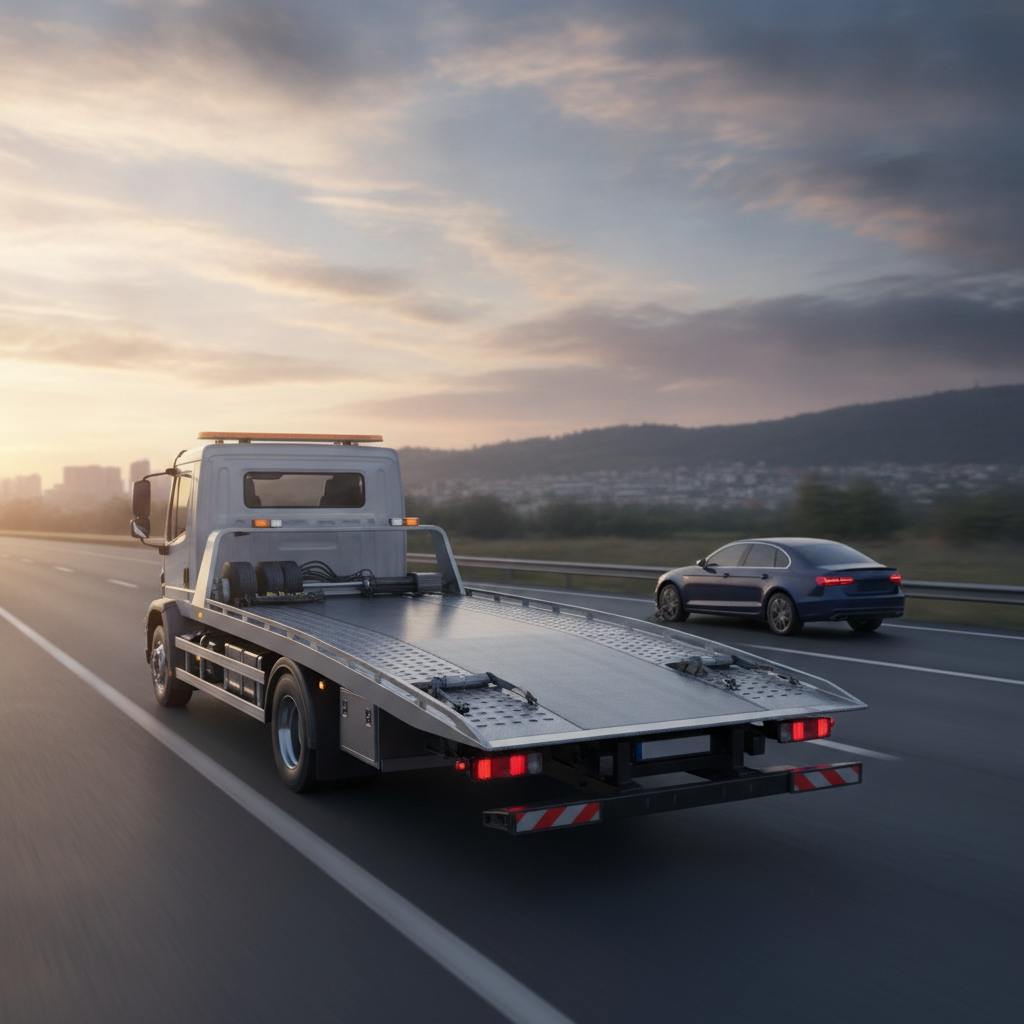 Flatbed Towing - No Face and No Text